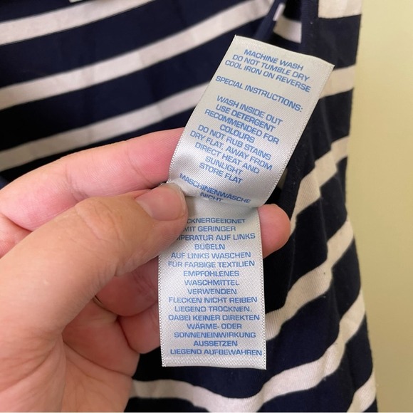 Boden Black & White Stripe Swing Tank Dress SZ 6L - Picture 5 of 9